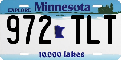 MN license plate 972TLT
