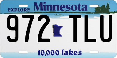 MN license plate 972TLU