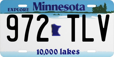 MN license plate 972TLV