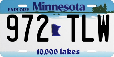 MN license plate 972TLW