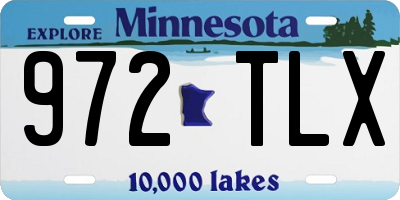 MN license plate 972TLX
