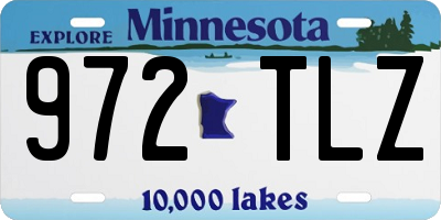 MN license plate 972TLZ