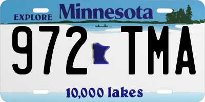 MN license plate 972TMA