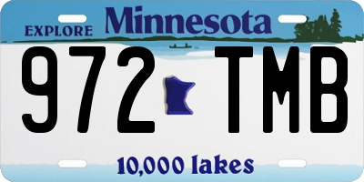 MN license plate 972TMB