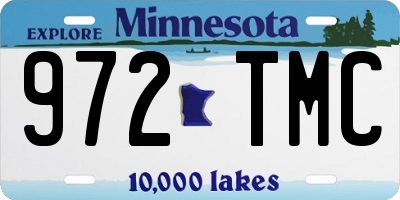 MN license plate 972TMC