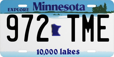 MN license plate 972TME