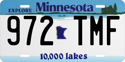 MN license plate 972TMF