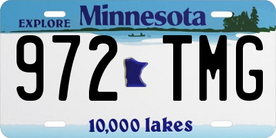 MN license plate 972TMG