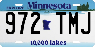 MN license plate 972TMJ