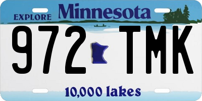 MN license plate 972TMK