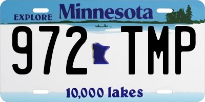 MN license plate 972TMP