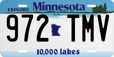 MN license plate 972TMV