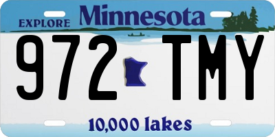 MN license plate 972TMY