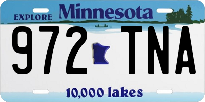 MN license plate 972TNA