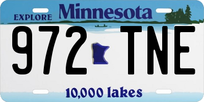 MN license plate 972TNE