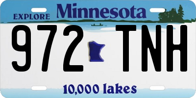 MN license plate 972TNH