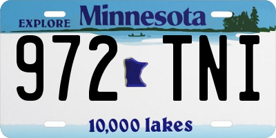 MN license plate 972TNI