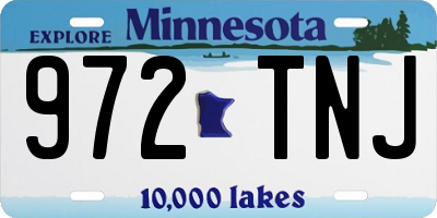 MN license plate 972TNJ