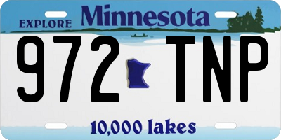 MN license plate 972TNP