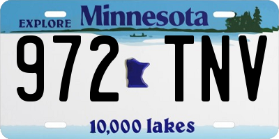 MN license plate 972TNV