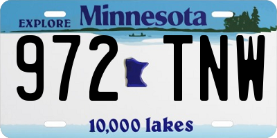 MN license plate 972TNW