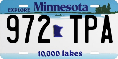 MN license plate 972TPA