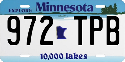 MN license plate 972TPB