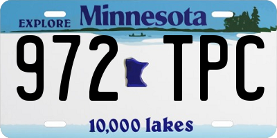 MN license plate 972TPC