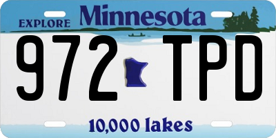 MN license plate 972TPD