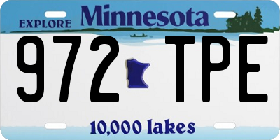 MN license plate 972TPE