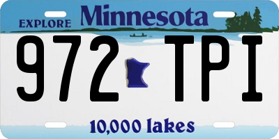 MN license plate 972TPI