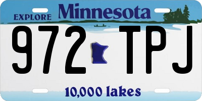 MN license plate 972TPJ
