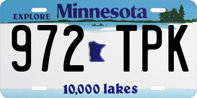 MN license plate 972TPK