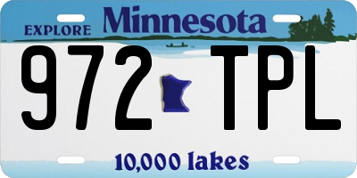 MN license plate 972TPL
