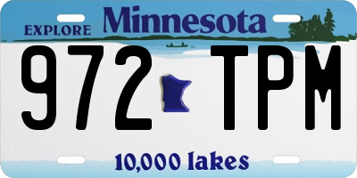 MN license plate 972TPM