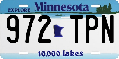 MN license plate 972TPN