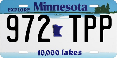 MN license plate 972TPP
