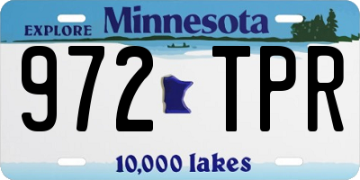 MN license plate 972TPR