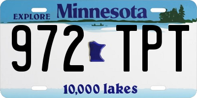 MN license plate 972TPT