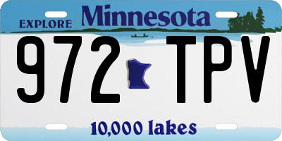 MN license plate 972TPV