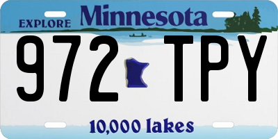 MN license plate 972TPY