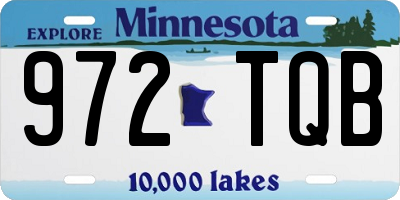 MN license plate 972TQB