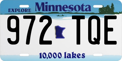 MN license plate 972TQE