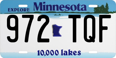 MN license plate 972TQF