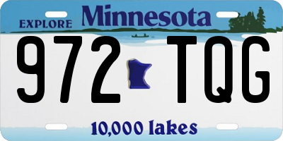 MN license plate 972TQG