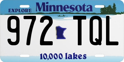 MN license plate 972TQL