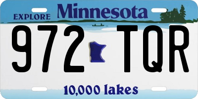 MN license plate 972TQR