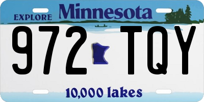 MN license plate 972TQY