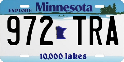 MN license plate 972TRA