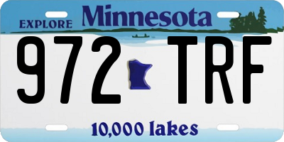 MN license plate 972TRF